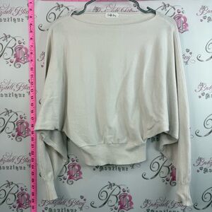 Charlotte Avery sweater pull over soft Cozy Boatneck Dolman Sweatshirt - Cream